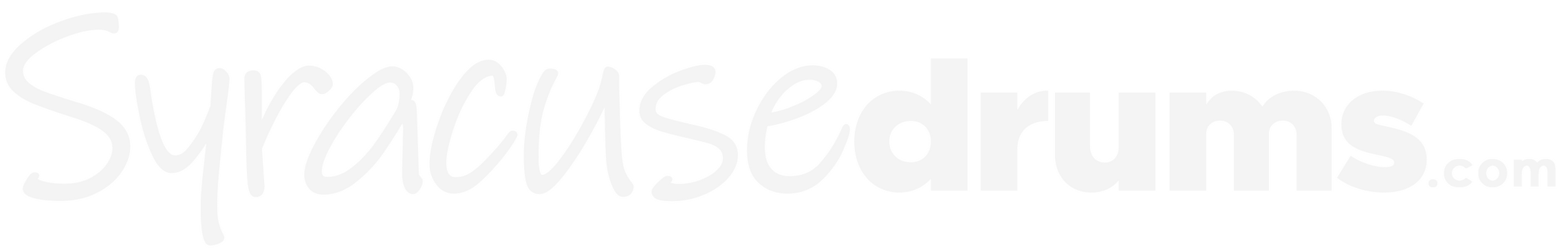 All white logo for SyracuseDrums.com